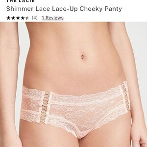 NWT Victoria's Secret Lace-Up Cheeky Panty - Light Pink
